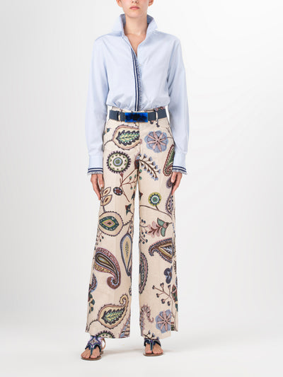 Emine Pants (Blue Green Paisley)