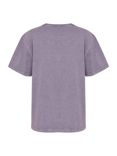 Essential Jersey Short Sleeve Tee W/ Puff Logo &amp; Bound Neck Acid (Pink Lavender)