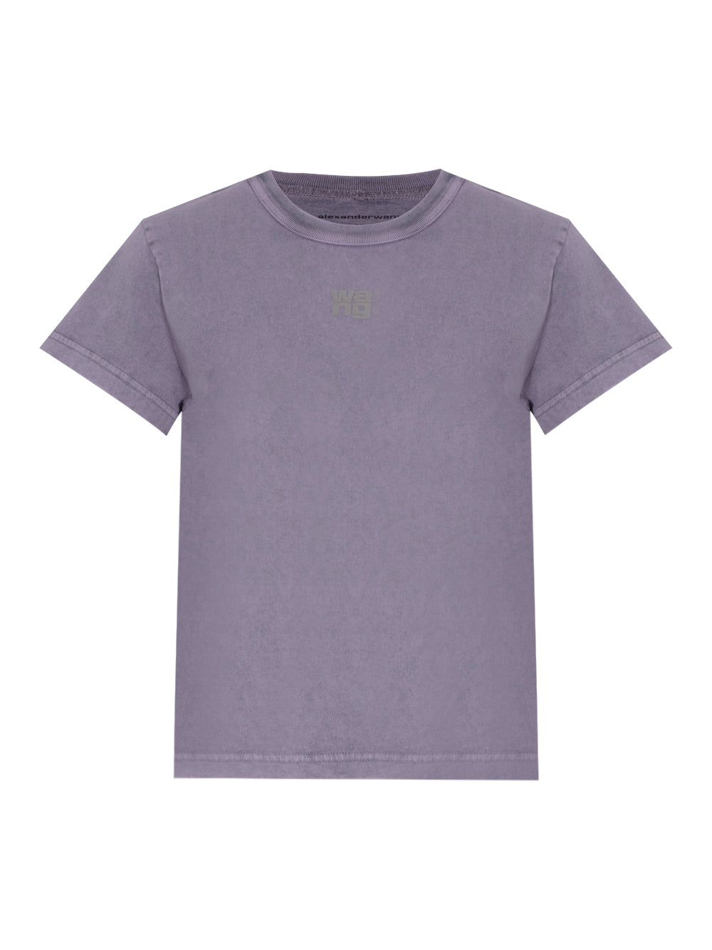 Essential Jersey Shrunk Tee W/Puff Logo &amp; Bound Neck Acid (Pink Lavender)