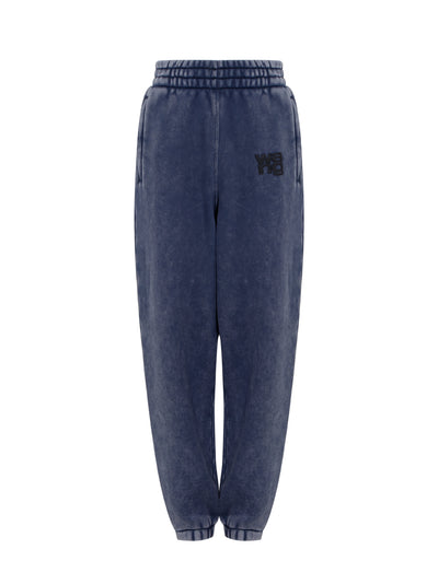 Essential Terry Classic Sweatpants Puff Paint Logo (Acid Black Ice)