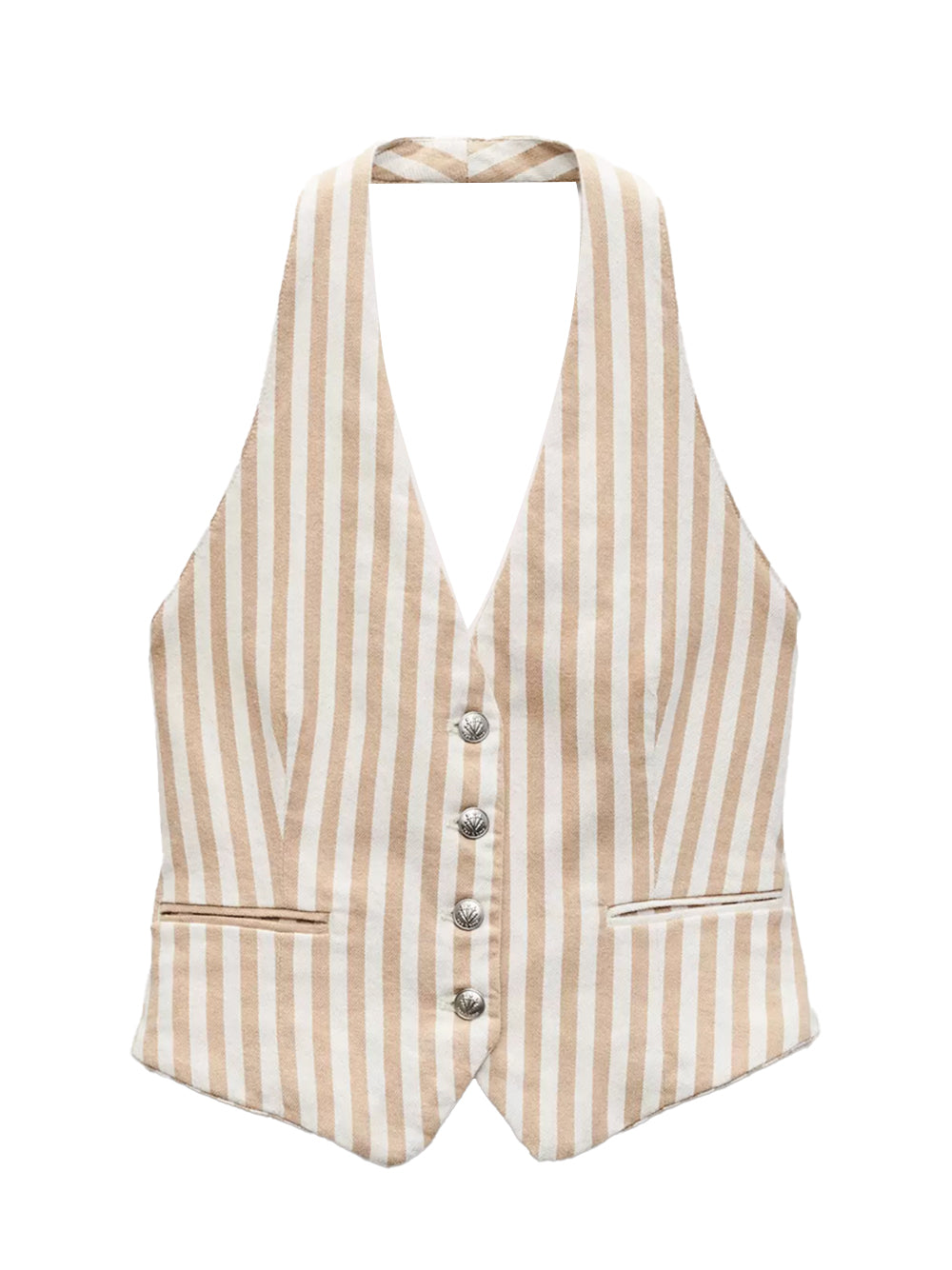 Ethel Striped Denim Vest (Tanstripe)