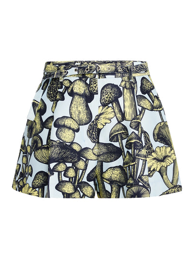 Ethereal Mushroom Single Pleat Short (Sky Blue Multi)