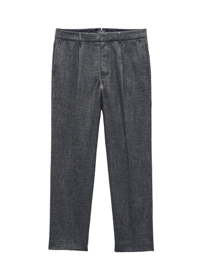 Evan Pleated Trouser (Black Gray)