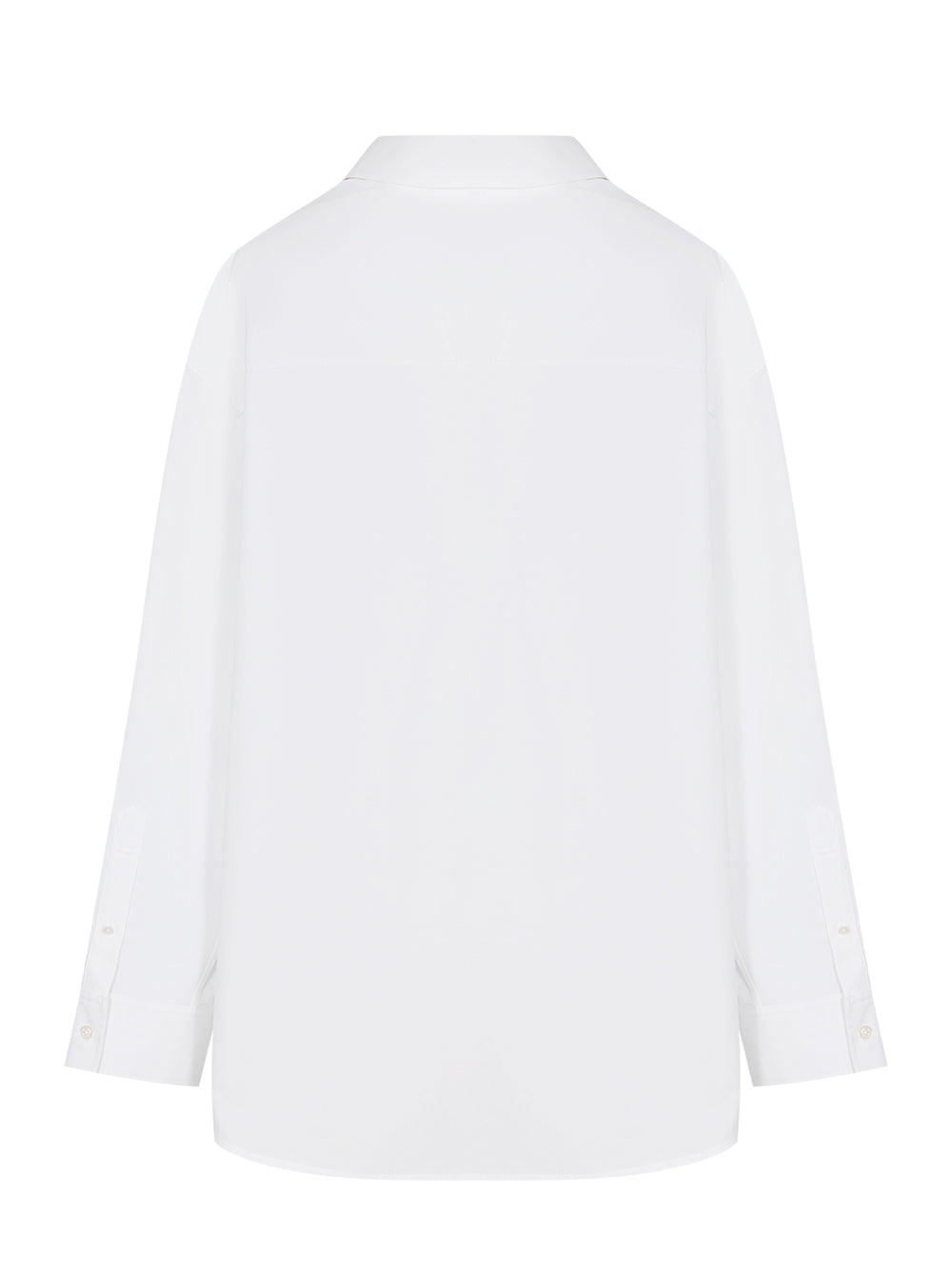 Exaggerated Split Front Shirt (White)