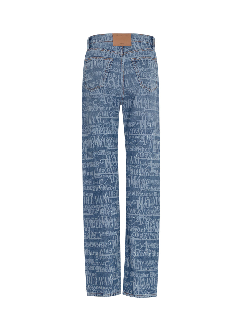 Ez mid Rise Straight Leg Jeans With Newsprint Logo (Vintage Medium Indigo)