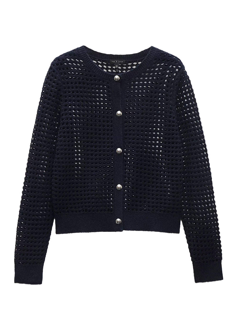 Ezra Open-Knit Cardigan (Indigo)