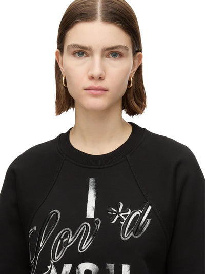 I Lov'd You Cropped Sweatshirt (Black)