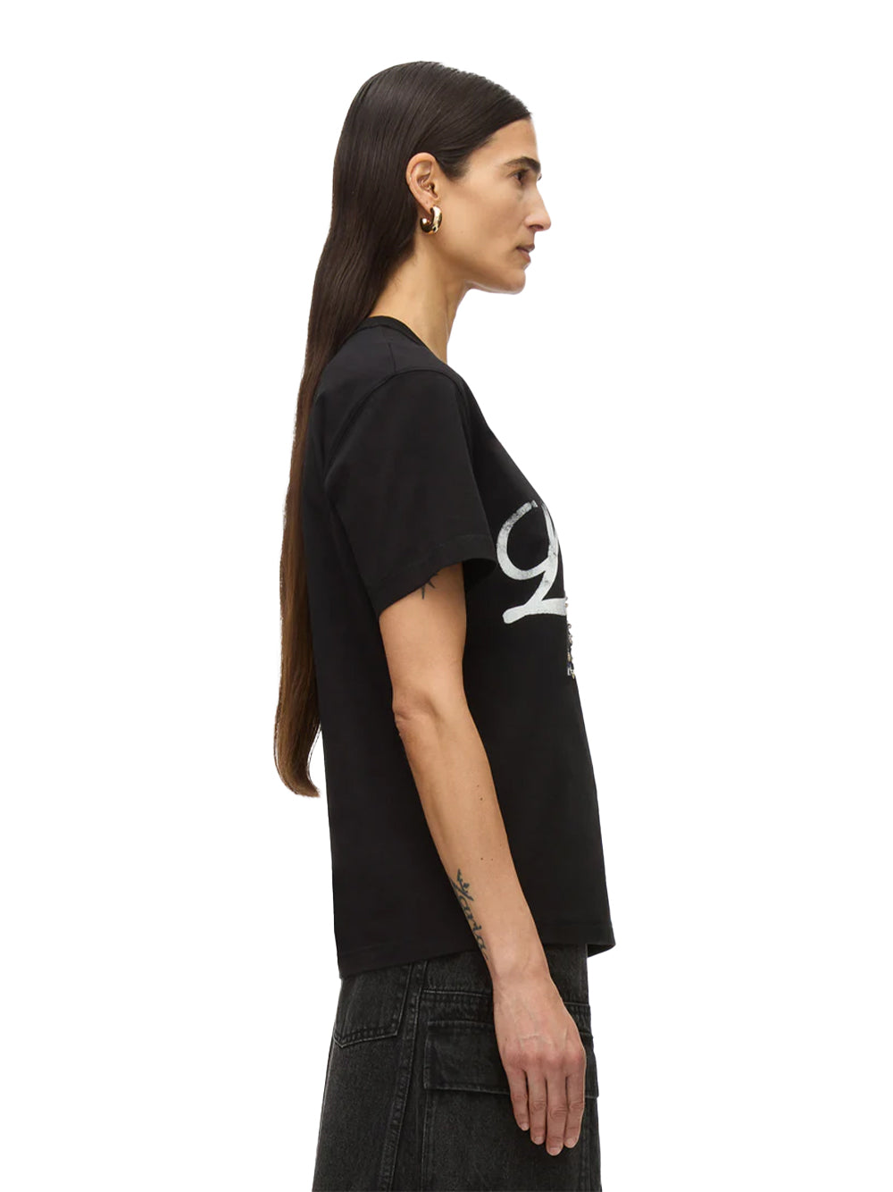 I Lov'd You Embroidered Tee (Black Multi)