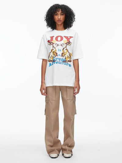 Oversized Souvenir Tee White Multi
