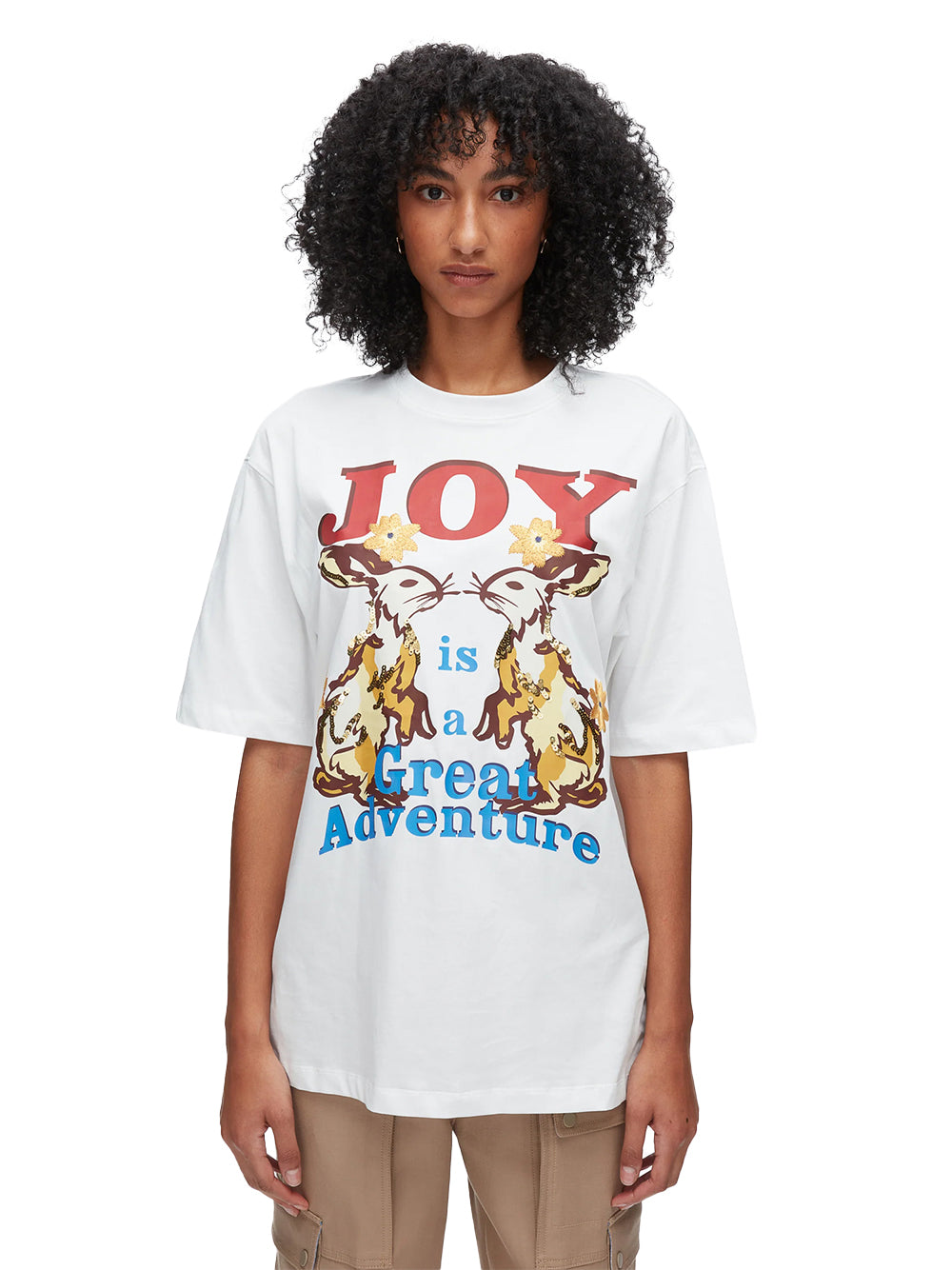 Oversized Souvenir Tee White Multi