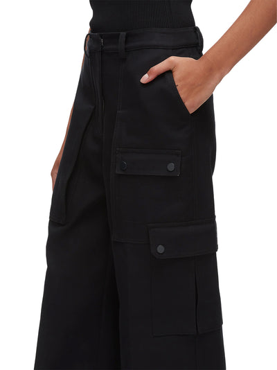 Carpenter Cargo Pants With Plaid Cuffs Black Multi