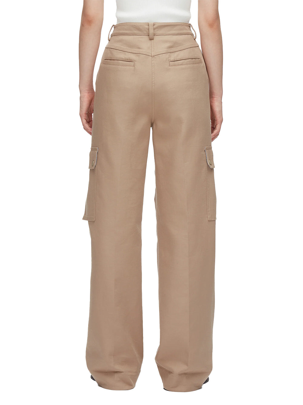 Carpenter Cargo Pants With Plaid Cuffs Praline Multi