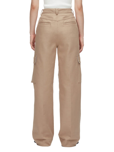 Carpenter Cargo Pants With Plaid Cuffs Praline Multi