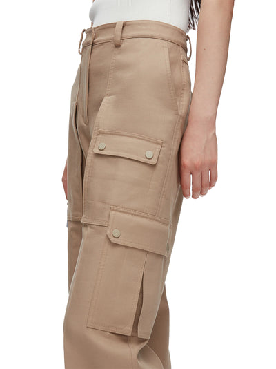 Carpenter Cargo Pants With Plaid Cuffs Praline Multi