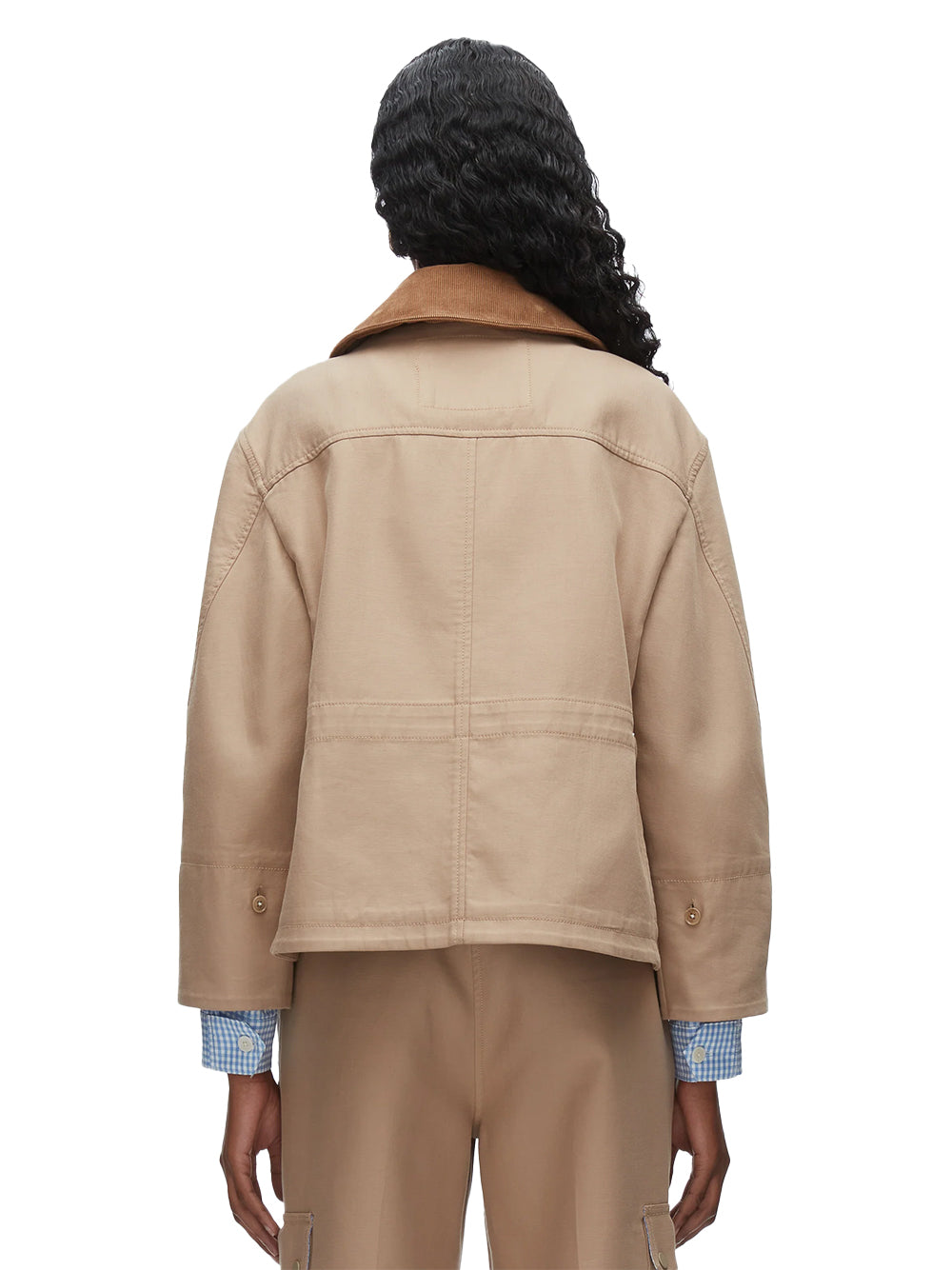 Cropped Flounce Barn Jacket Praline Multi