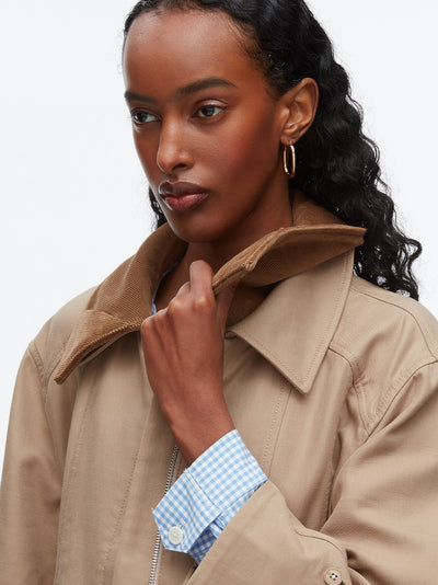 Cropped Flounce Barn Jacket Praline Multi