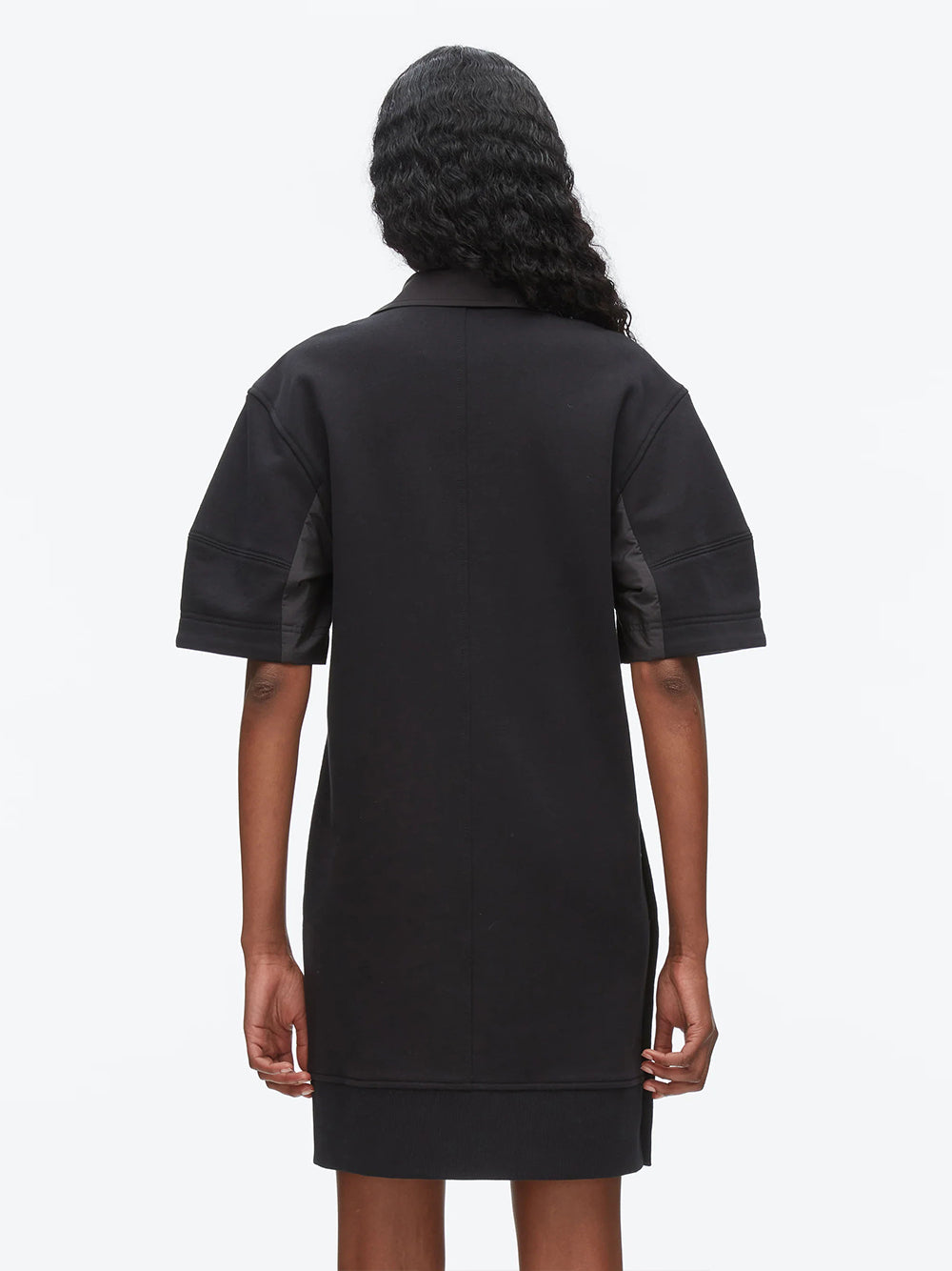 Terry Polo Dress Black-Black