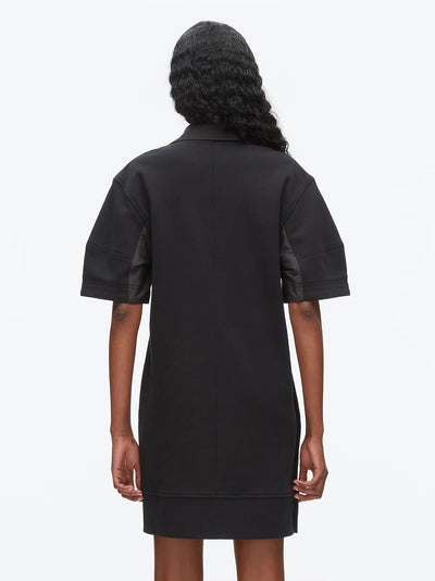 Terry Polo Dress Black-Black