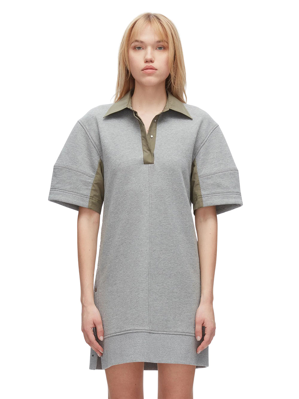 Terry Polo Dress Grey Melange