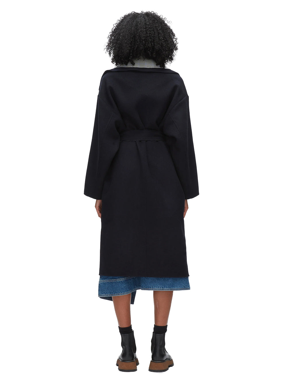 Double Face Wool Belted Coat Eclipse