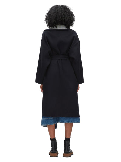 Double Face Wool Belted Coat Eclipse