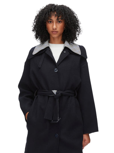 Double Face Wool Belted Coat Eclipse