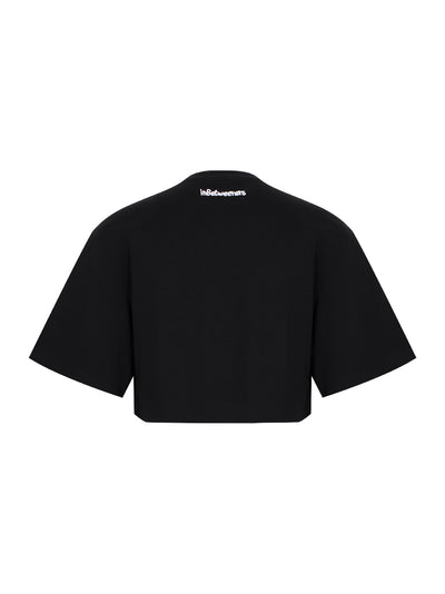 Cropped T-Shirt Woman Nero/Black