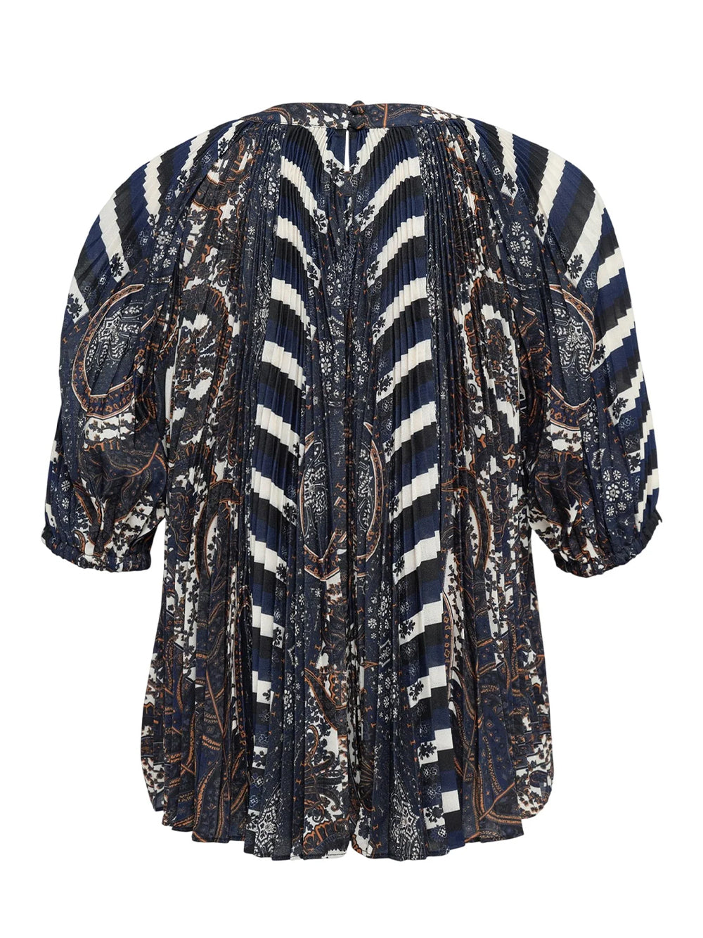 Dafne Pleated Short Sleeve Eclipse