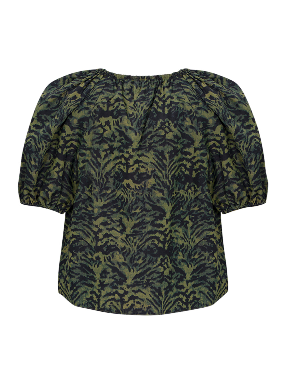 Talie Silk Short Sleeve Blouse Desert Jasper