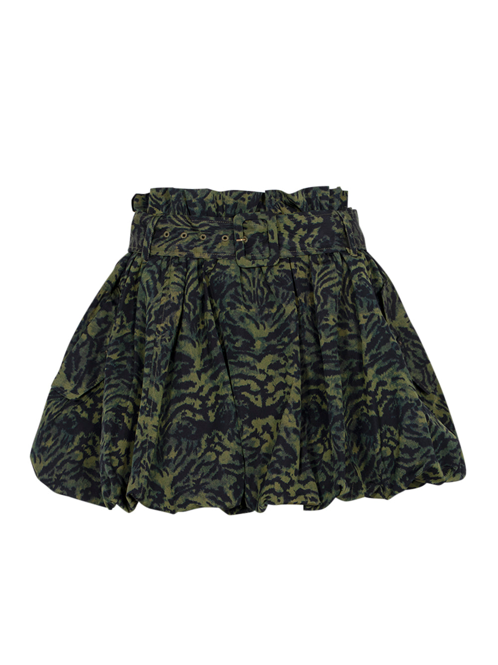Penina Silk Bubble Hem Skirt Desert Jasper