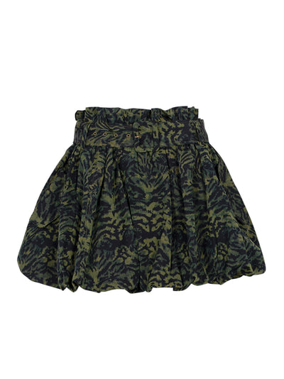 Penina Silk Bubble Hem Skirt Desert Jasper