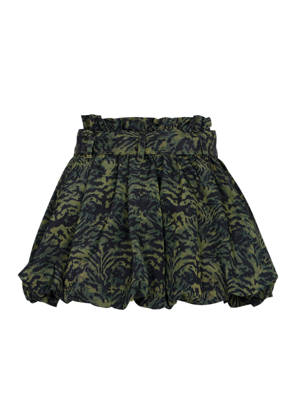 Penina Silk Bubble Hem Skirt Desert Jasper