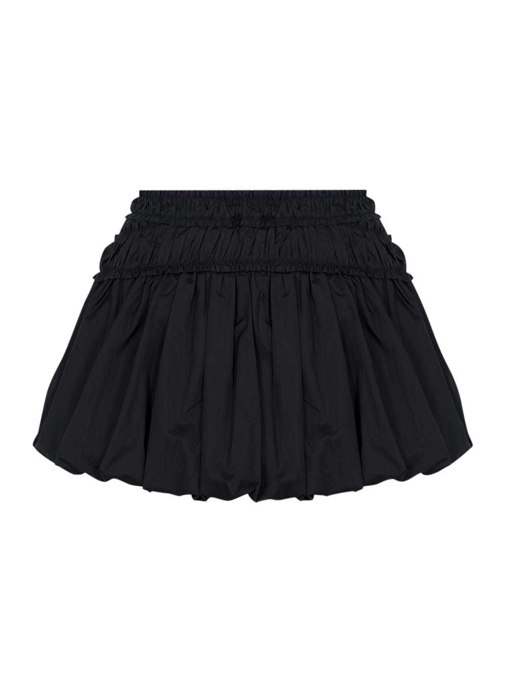 Nicolette Bubble Hem Mini Skirt Noir