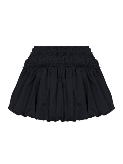 Nicolette Bubble Hem Mini Skirt Noir