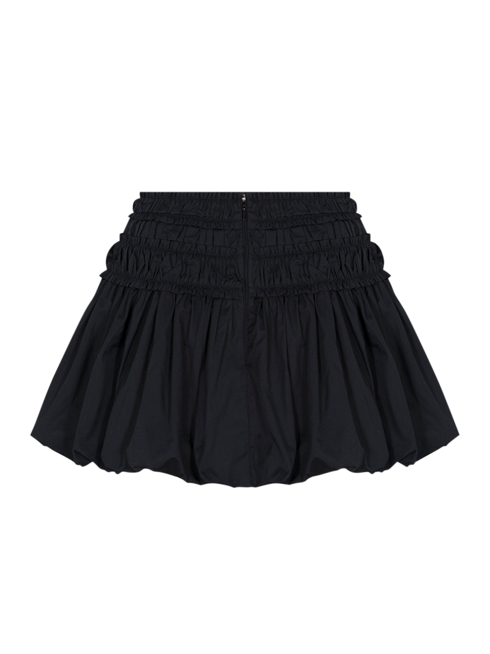 Nicolette Bubble Hem Mini Skirt Noir