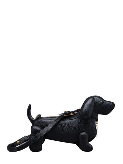 Mini Hector Chain Bag in Pebble Grain (Black)