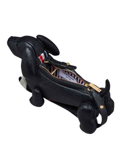 Mini Hector Chain Bag in Pebble Grain (Black)