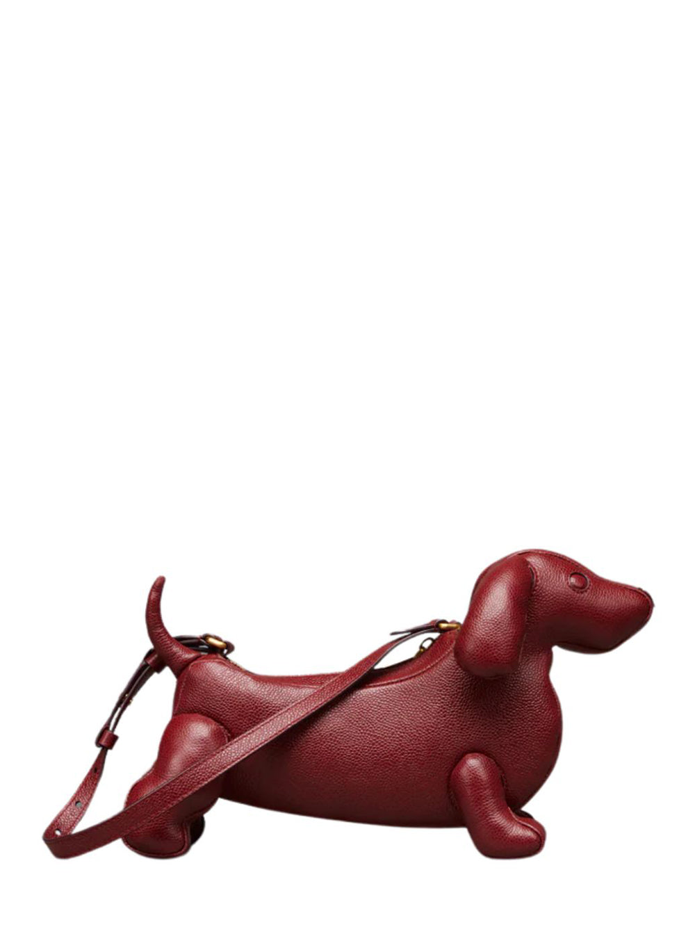 Hector Baguette Bag in Pebble Grain (Burgundy)