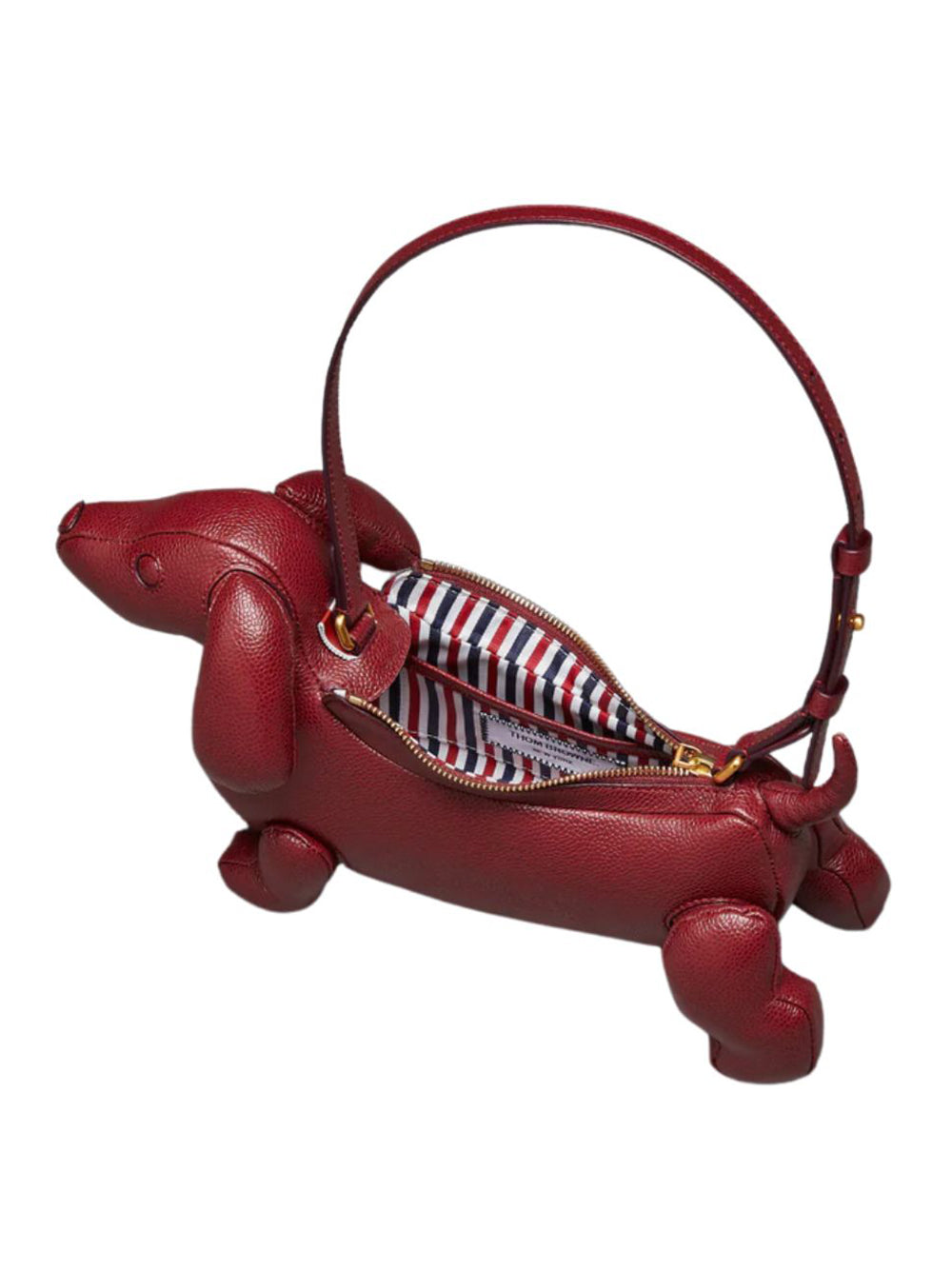 Hector Baguette Bag in Pebble Grain (Burgundy)