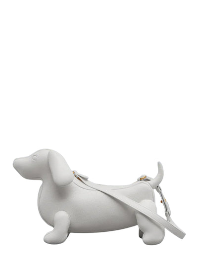 Pebble Grain Hector Baguette Bag White