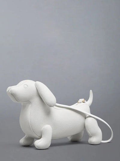 Pebble Grain Hector Baguette Bag White