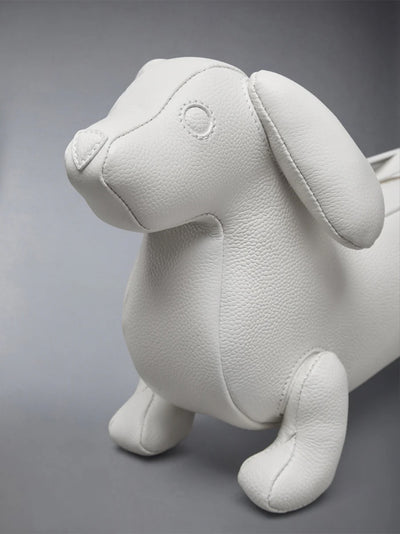 Pebble Grain Hector Baguette Bag White