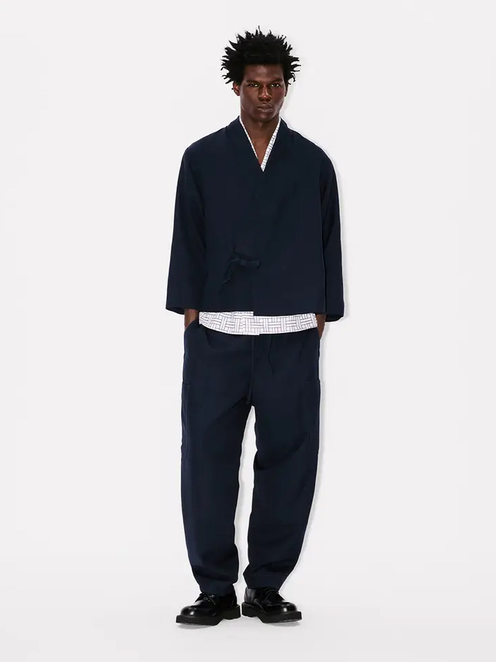 Kimono Jacket Blue Black