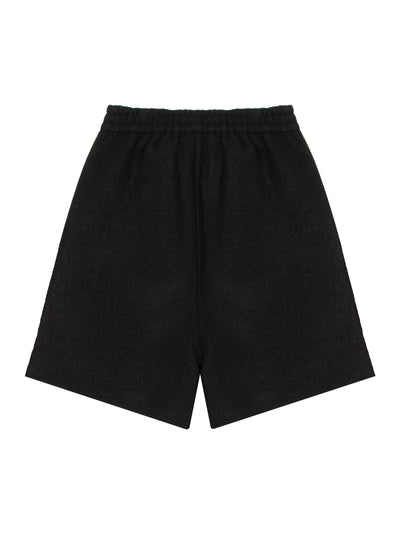 Fleece Relaxed Shorts (Black)