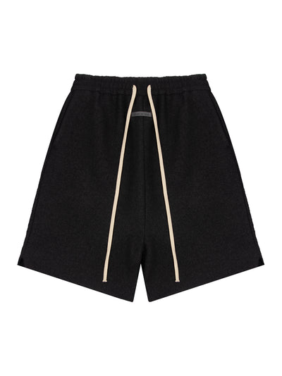 Fleece Relaxed Shorts (Black)