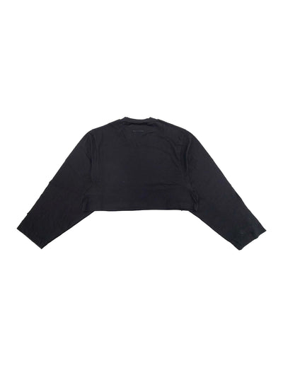 Tri-Blend Cropped Longsleeve Shirt (Black)