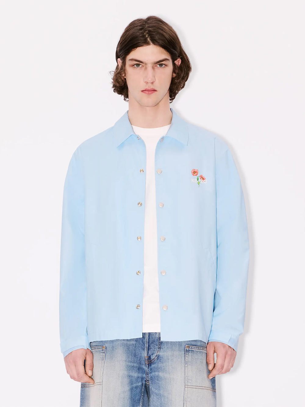 Kenzo Archive Bouquet Light Coach Jacket Glacier