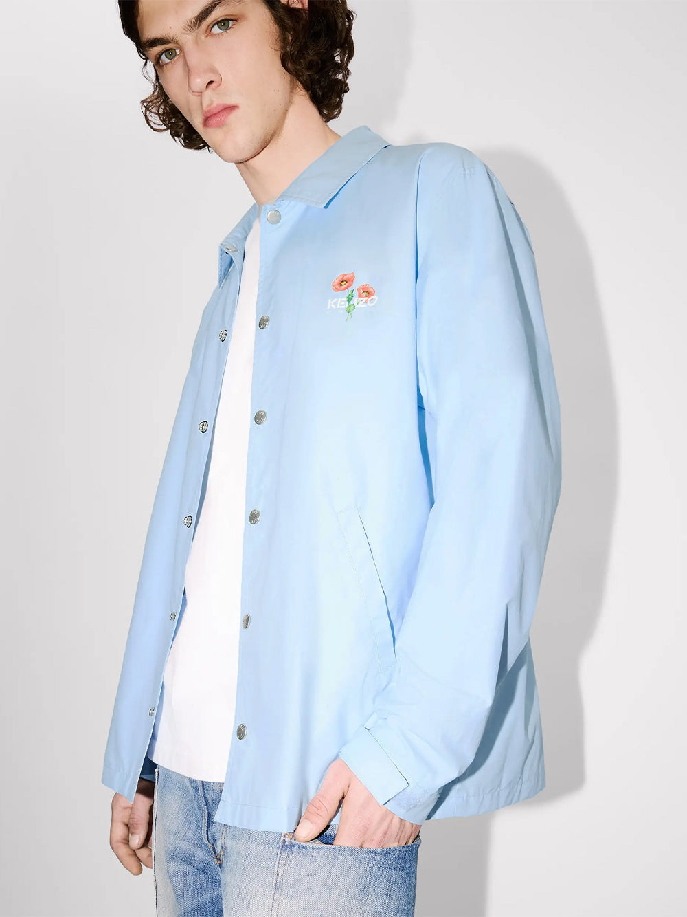 Kenzo Archive Bouquet Light Coach Jacket Glacier