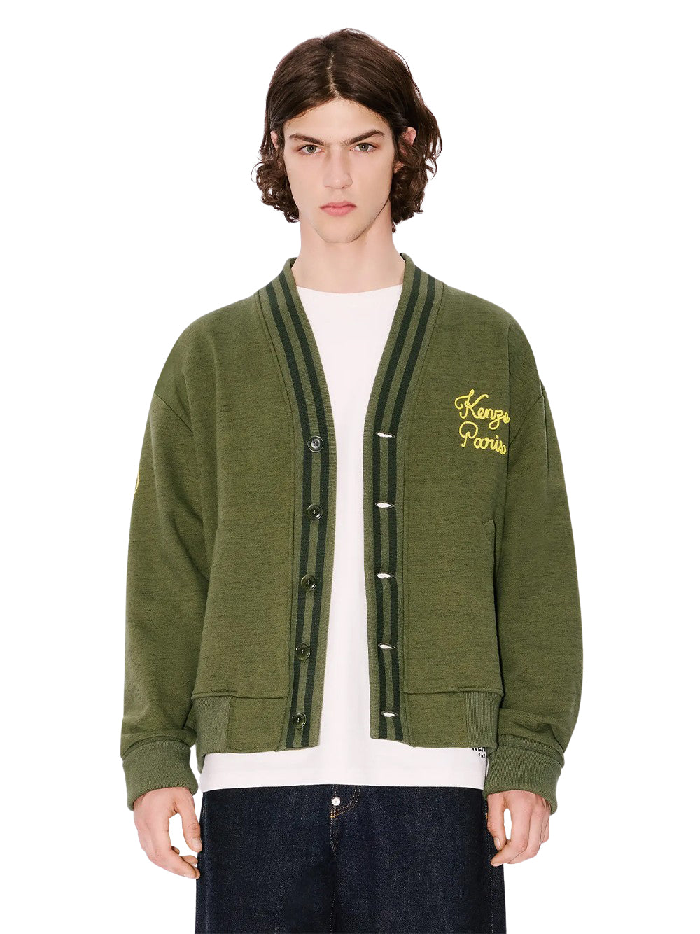 Kenzo Paris Chainstitch Embroi Khaki