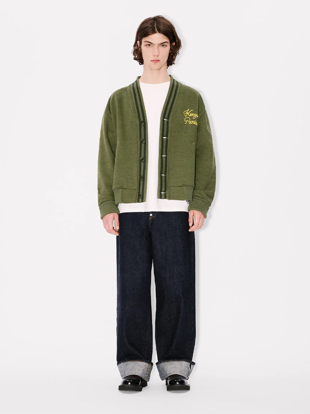 Kenzo Paris Chainstitch Embroi Khaki